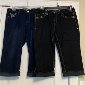 Like NEW 2 pairs jeans Capri sz12